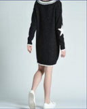 Deep v knit dress style 186002